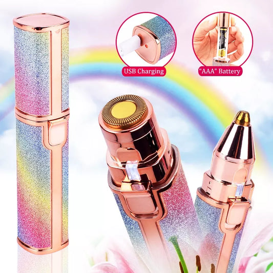 2-in-1 Eyebrow Trimmer and Facial Shaver