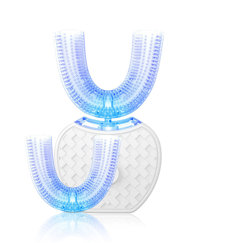 360 Degrees Intelligent Automatic Electric Toothbrush Waterproof U-Type Toothbrush Whitening Blue Light USB Charging