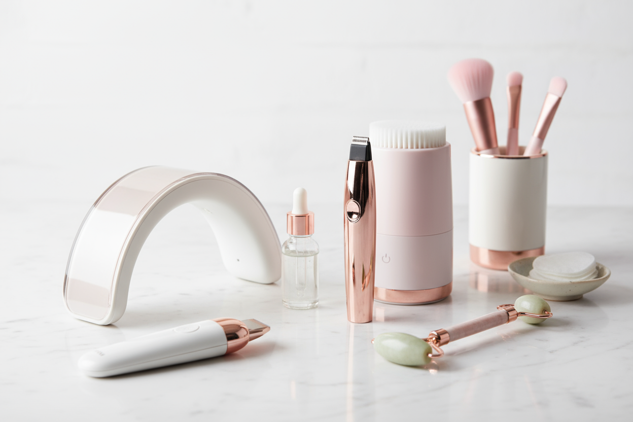 Create a Slideshow collection list example of an eyebrow trimmer, a facial machine, etc.