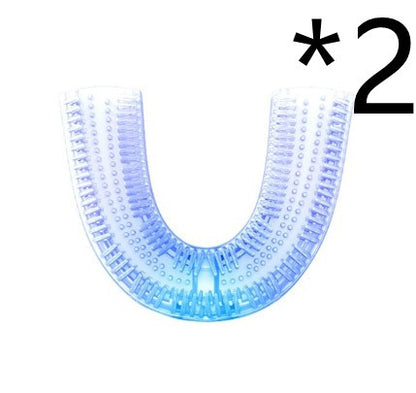 360 Degrees Intelligent Automatic Electric  Toothbrush Waterproof U-Type Toothbrush Whitening Blue Light USB Charging