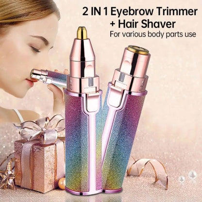 2-in-1 Eyebrow Trimmer and Facial Shaver