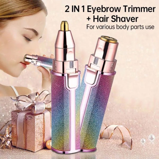 2-in-1 Eyebrow Trimmer and Facial Shaver