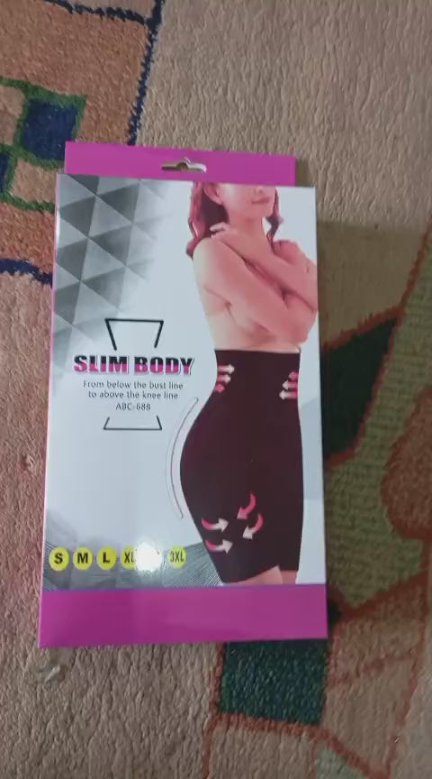 Load video: "A close-up video of the High-Waist Tummy Control Slimming Shorts in a neutral skin-tone. The video demonstrates the stretchable, seamless fabric and highlights the anti-roll silicone lining at the waistband. The camera pans over the breathable honeycomb mesh texture designed for comfort in hot weather."
